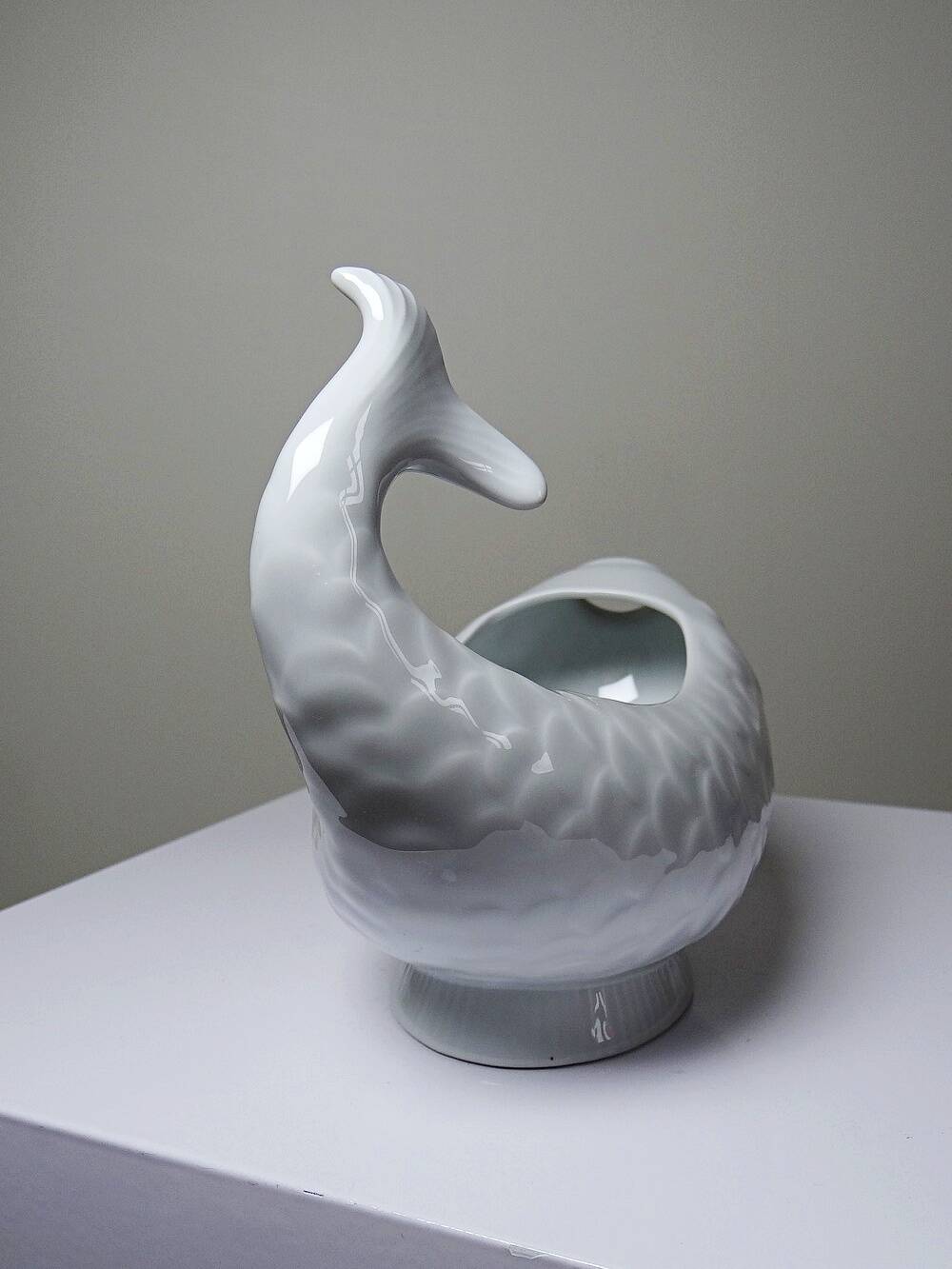 White porcelain sauce boat fish Ocean France, 1970s-1980s