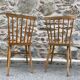 Paire de chaises bistrot et bohème hêtre - pieds compas - vintage 1950