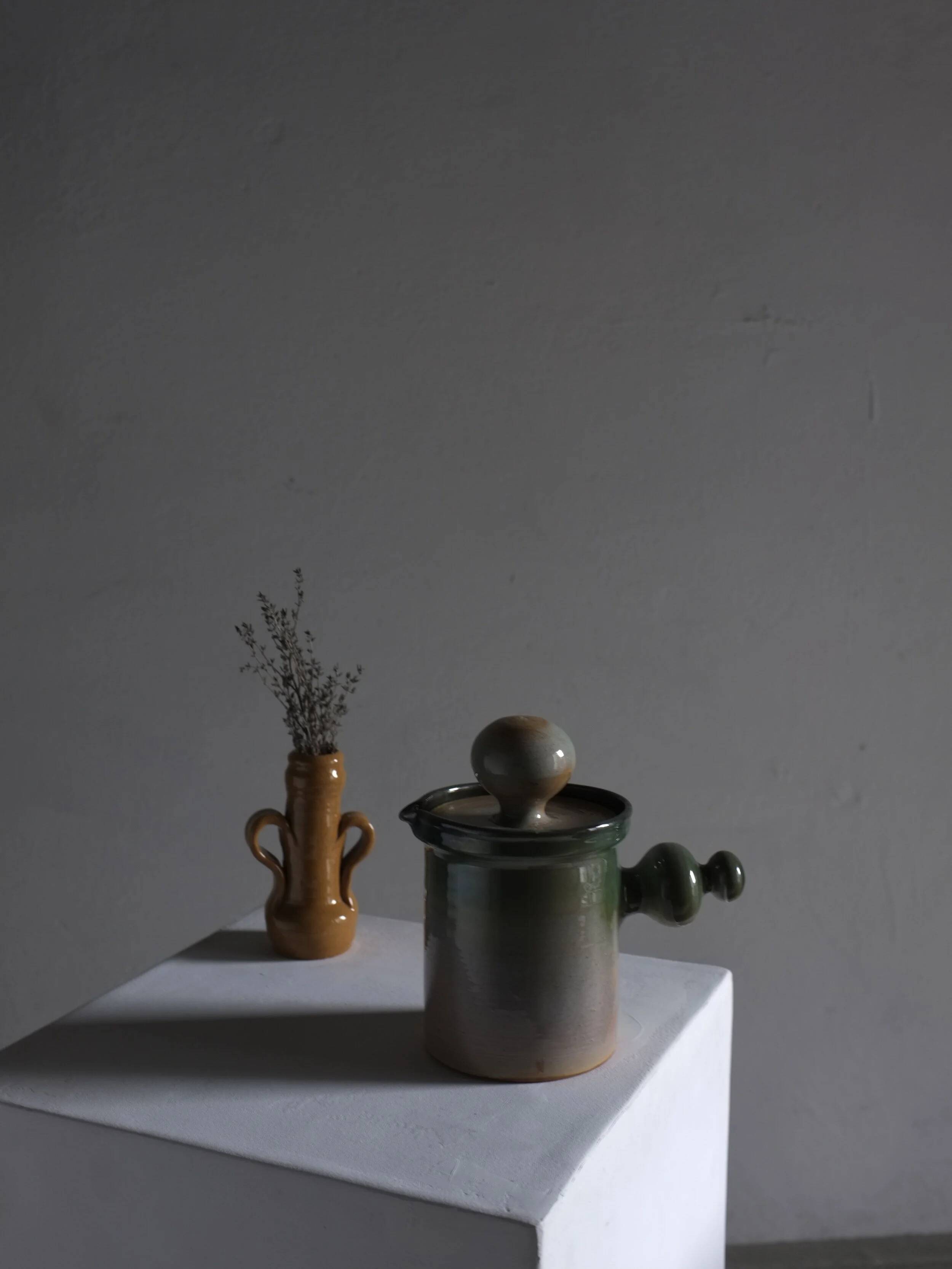 Primitive bud vase candle holder | 1970s