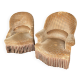 Piary of vintage toad armchairs