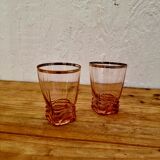 Set of 2 vintage rosaline glasses