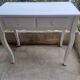 Dressing table console in white painted wood France 2000 / vintage retro classic bedroom decoration
