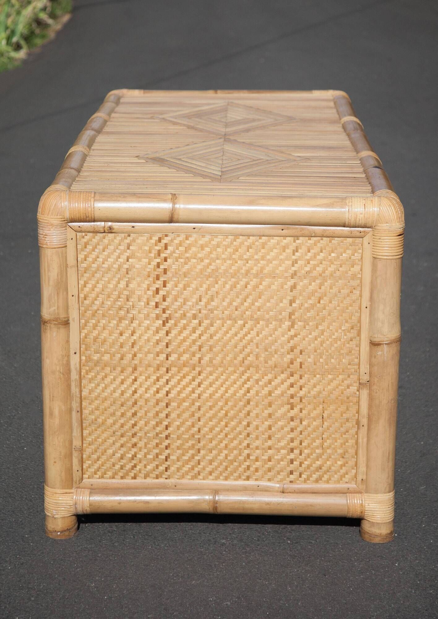 Bamboo desk, large drawer desk with chair, storage, bamboo furniture, interior decoration