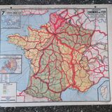 Old map France Chemins de fer Lablache.