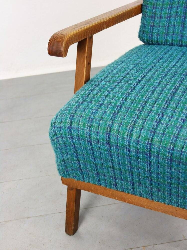 Fauteuil danois bleu des années 50