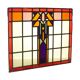 Colorful Amsterdam School Stained Glass Window – Art Deco