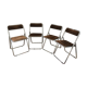 Lot de 4 chaises pliantes en velours