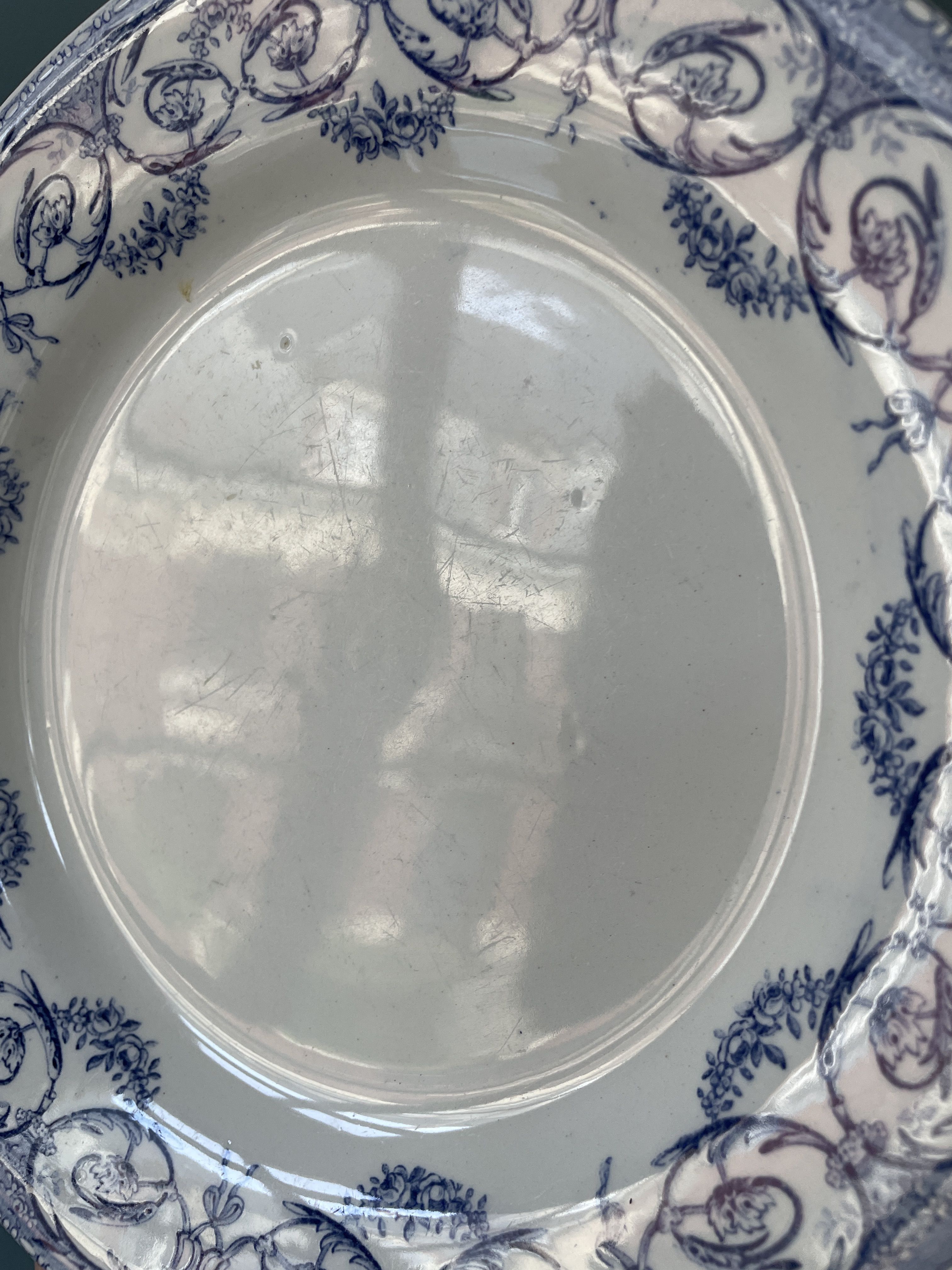 Set of 12 plates Terre de Fer Creil and Montereau, Dubarry service