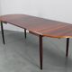 1960s Danish extendable palisander dining table, 4 leaves, restored