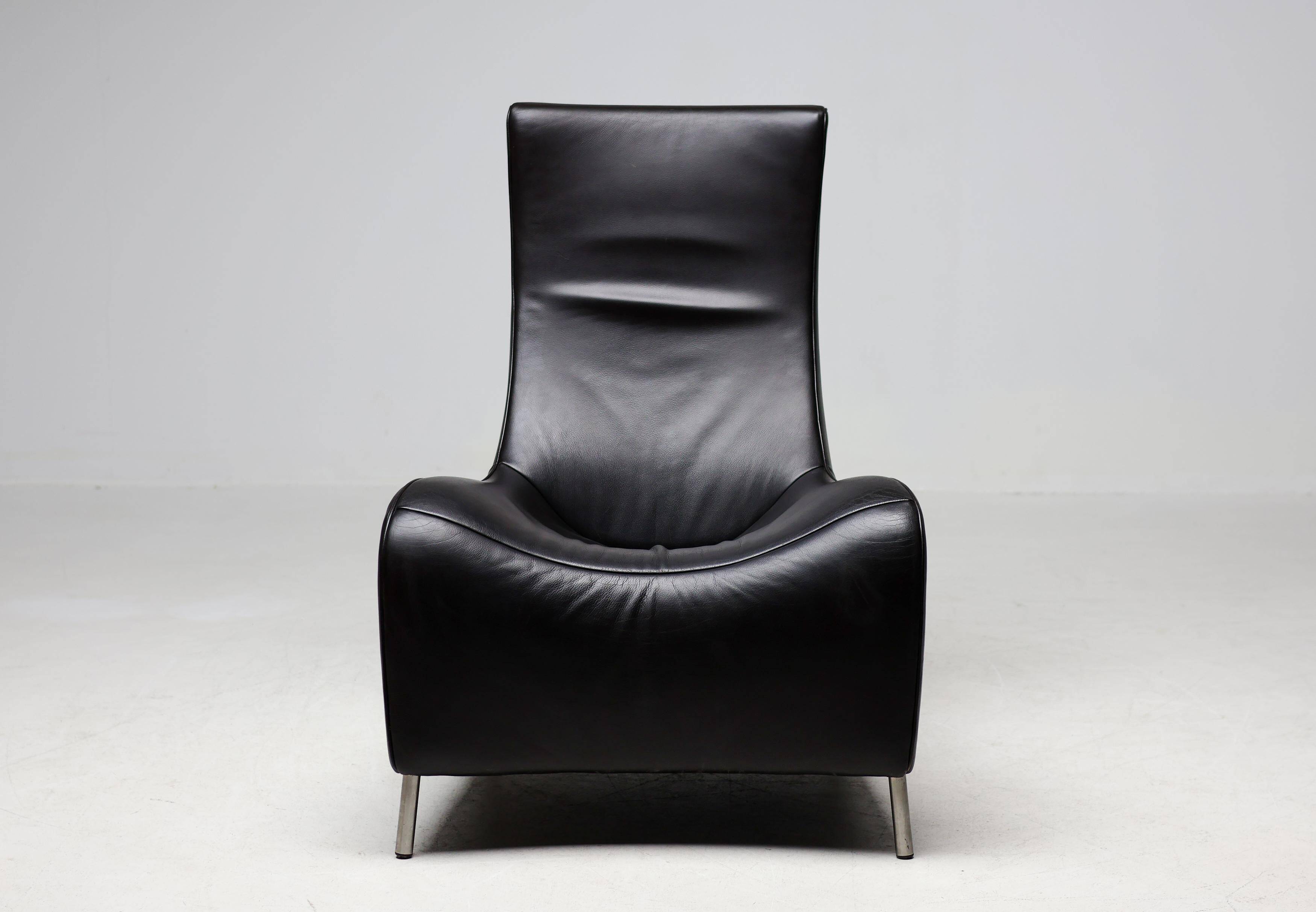 De Sede DS-264 Lounge Chair by Mathias Hoffmann, Swiss Leather Design
