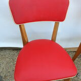 2 vintage red chairs