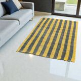 Vintage Stripe Wool Kilim Rug