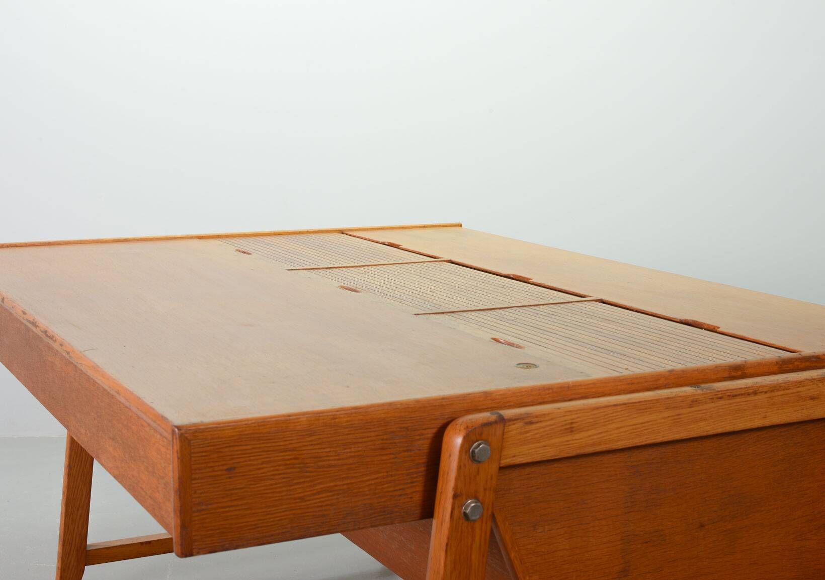 Clausen and Maerus Oak Wooden Design President Writing Desk for Eden 1960s