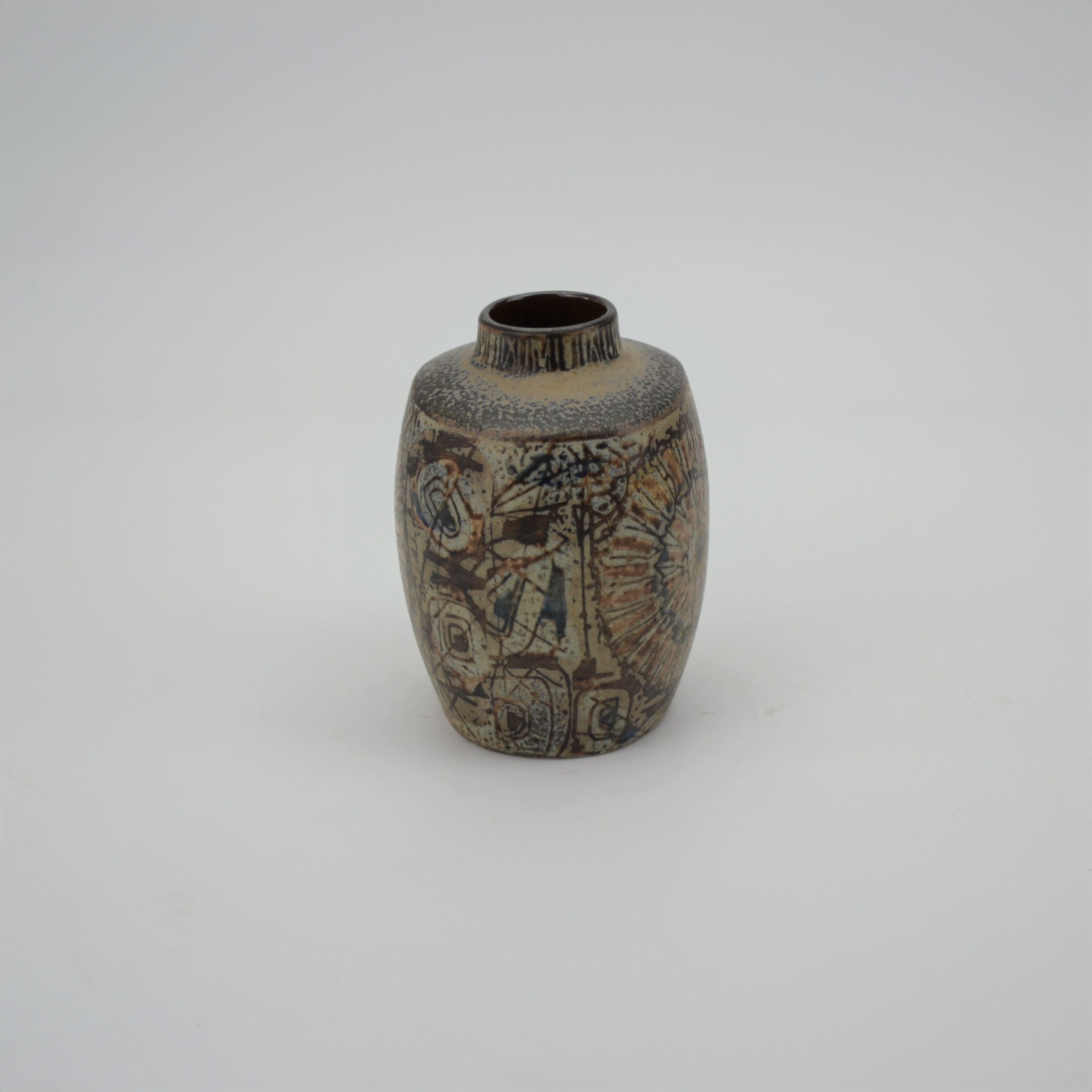 Earthenware vase from the Baca series by Nils Thorsson for Royal Copenhagen