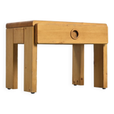 Bedside table of Les Arcs in solid pine, circa 1975