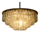 Doria Chandelier Mid-Century Frosted Glass, 1960s, Germany