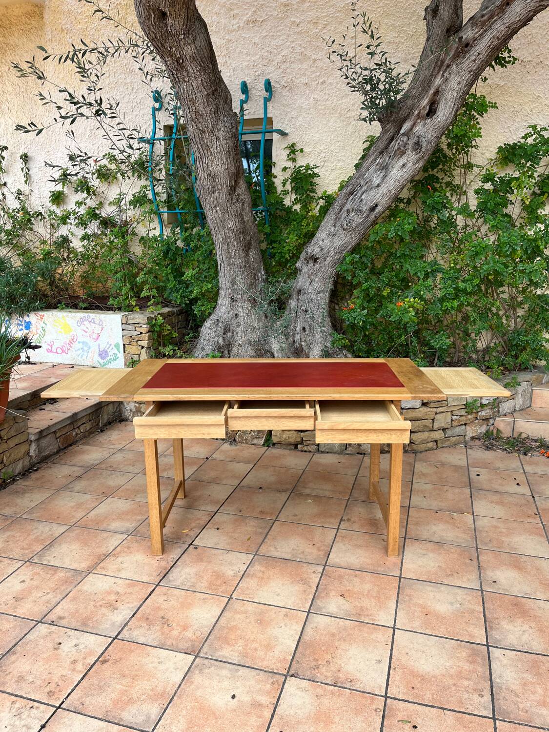 Solid oak design desk 1960