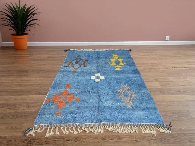 Natural handmade Moroccan rug 3 x 2 m