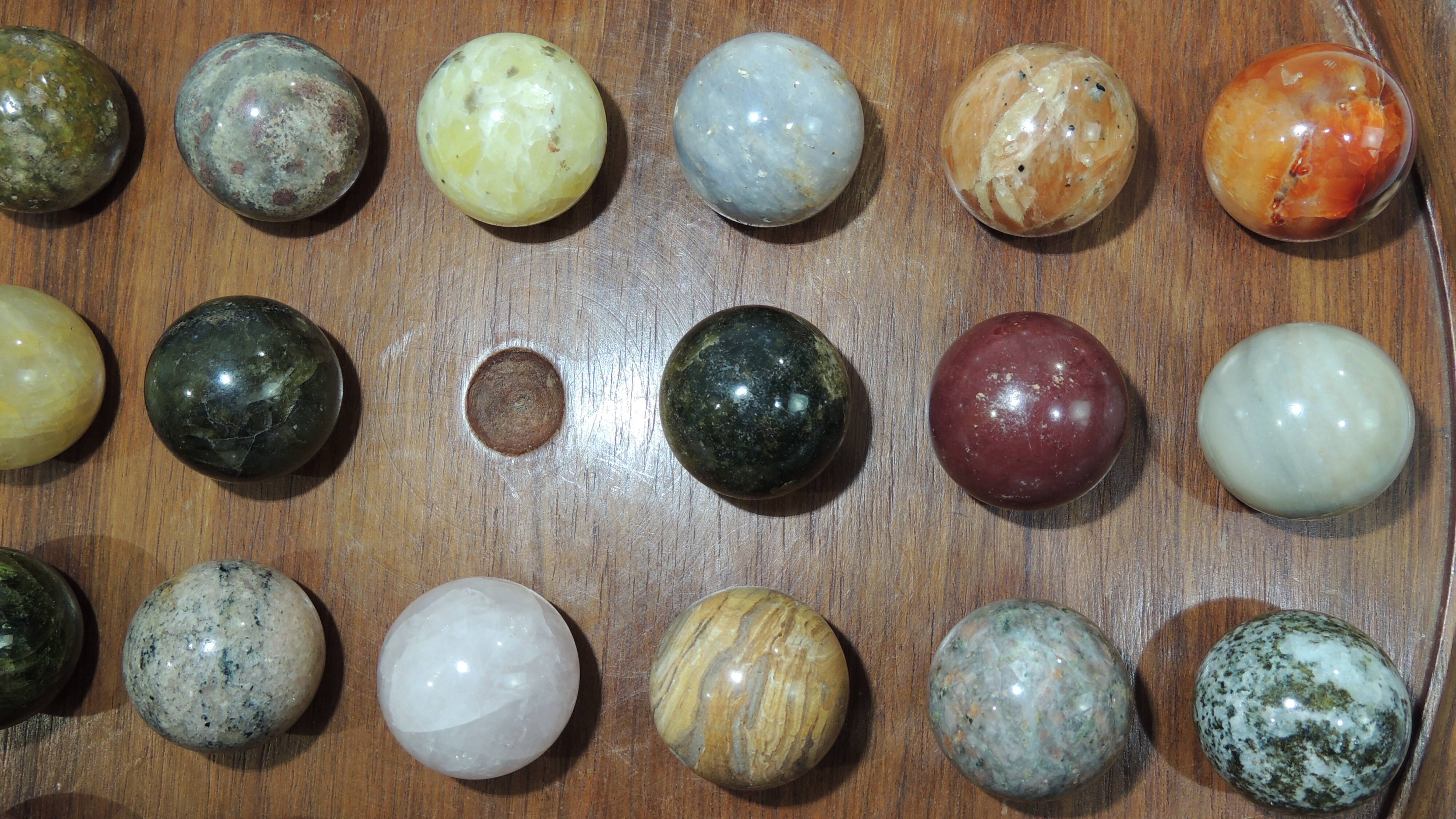 Vintage solitaire game semi gem stones