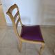 6 Louis Philippe solid wood chairs with leather seats