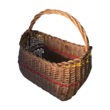 Old Deco Basket in Braided Wicker - Anse Vintage