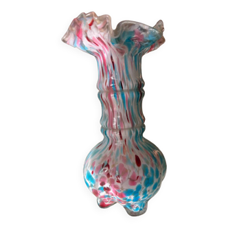 Vase Legras en verre  marmoréen