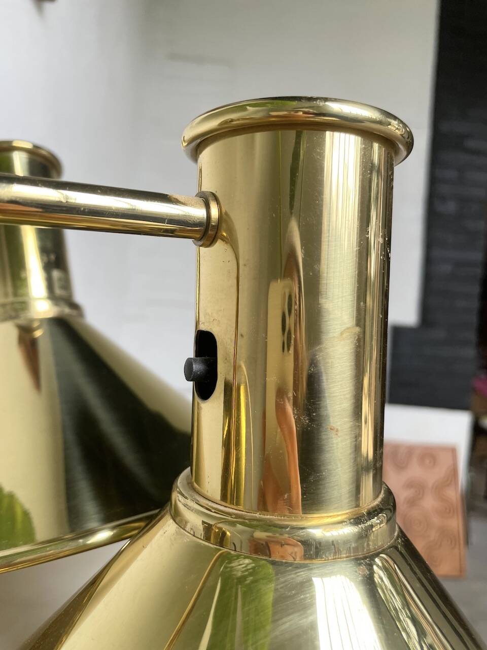 Pair of Hovik Lys brass wall lights Jonas Hidle Denmark