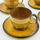 Set of four vintage Boch Palma cups and saucers.
