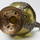 Nineteenth Renaissance style ewer in glass green and brass
