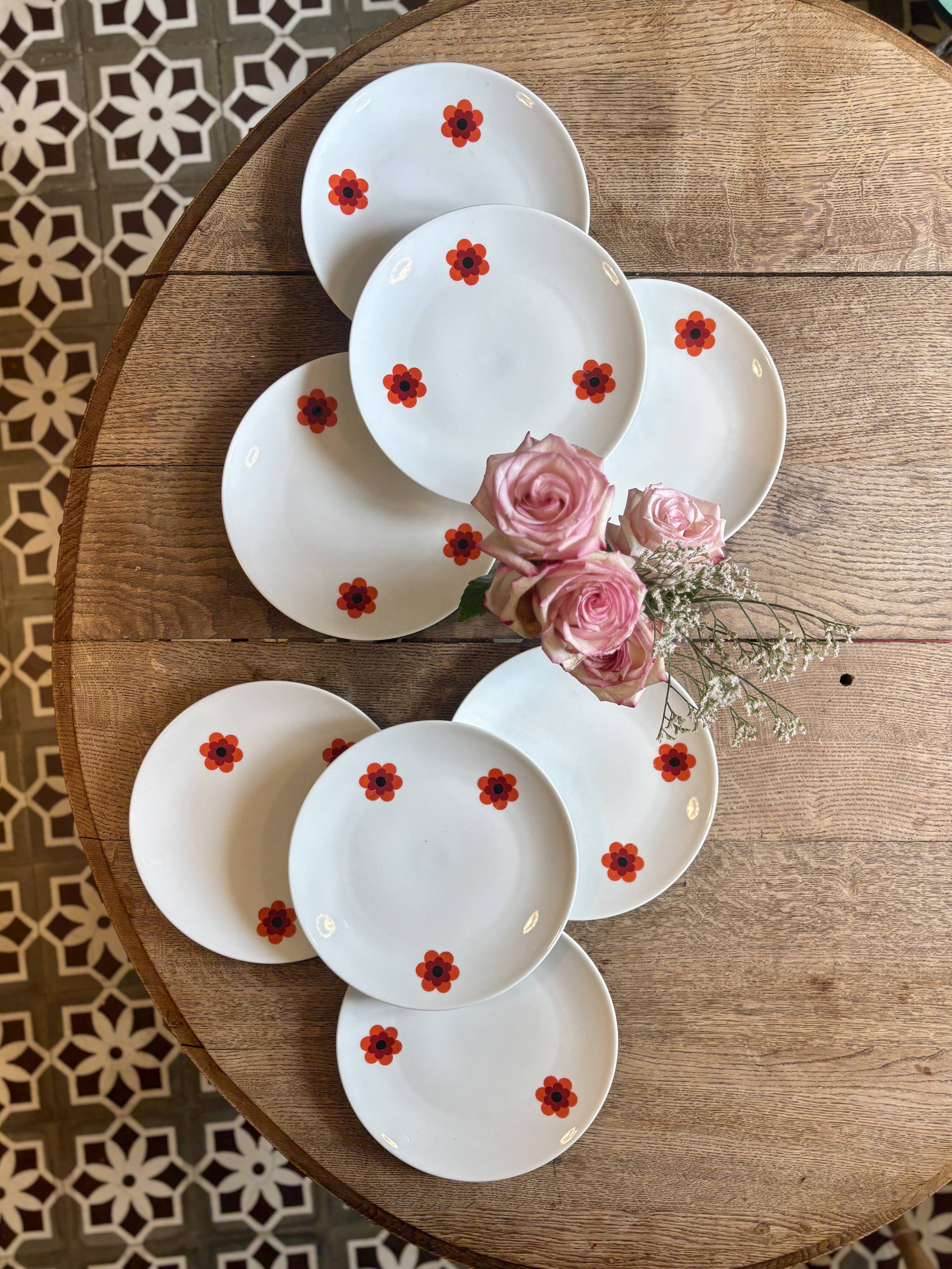 Set of 8 vintage dinner plates, Scherzer Bavaria