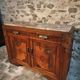 French Art Deco walnut sideboard with marble top (1930s)