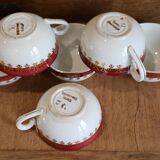 Digoin Sarreguemines earthenware coffee service