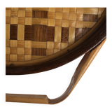 Vintage rattan and wicker tray