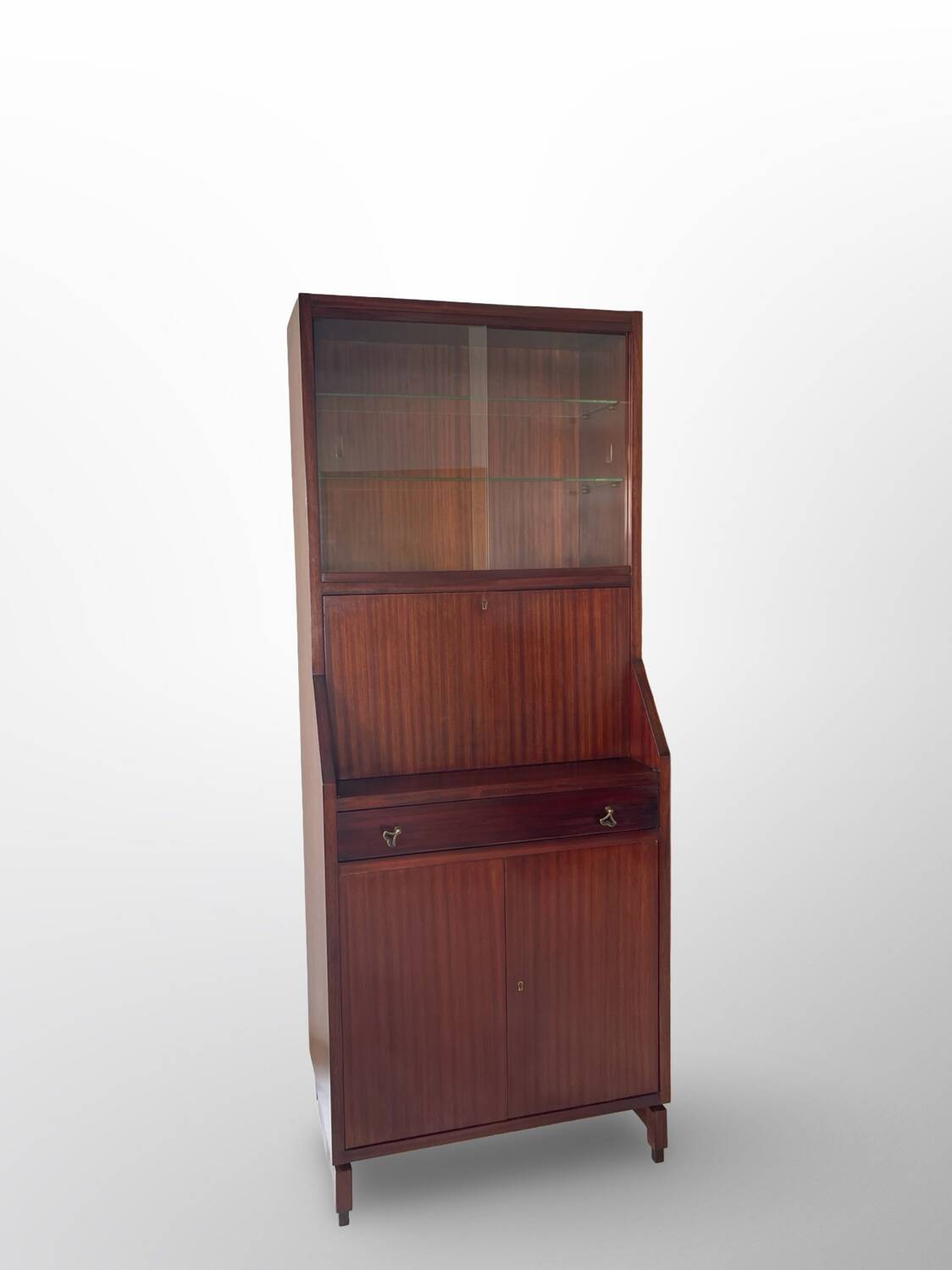 Buffet/crédence italienne en bois et acajou plaqué, années 1960.