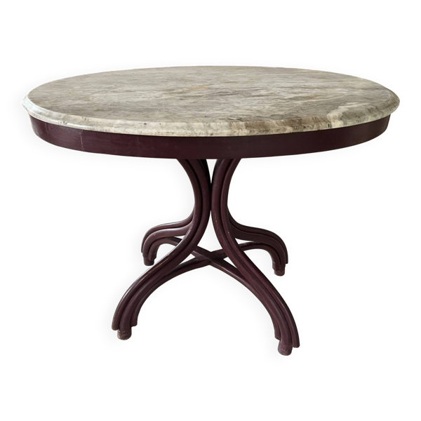 Table Thonet n°8 / n°9 de 1888 Café Museum, d'après Adolf Loos plat marbre