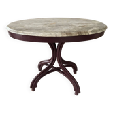 Thonet table n°8 / n°9 from 1888 Café Museum, after Adolf Loos marble top