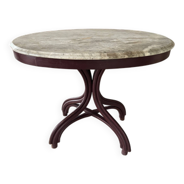 Table Thonet n°8 / n°9 de 1888 Café Museum, d'après Adolf Loos plat marbre