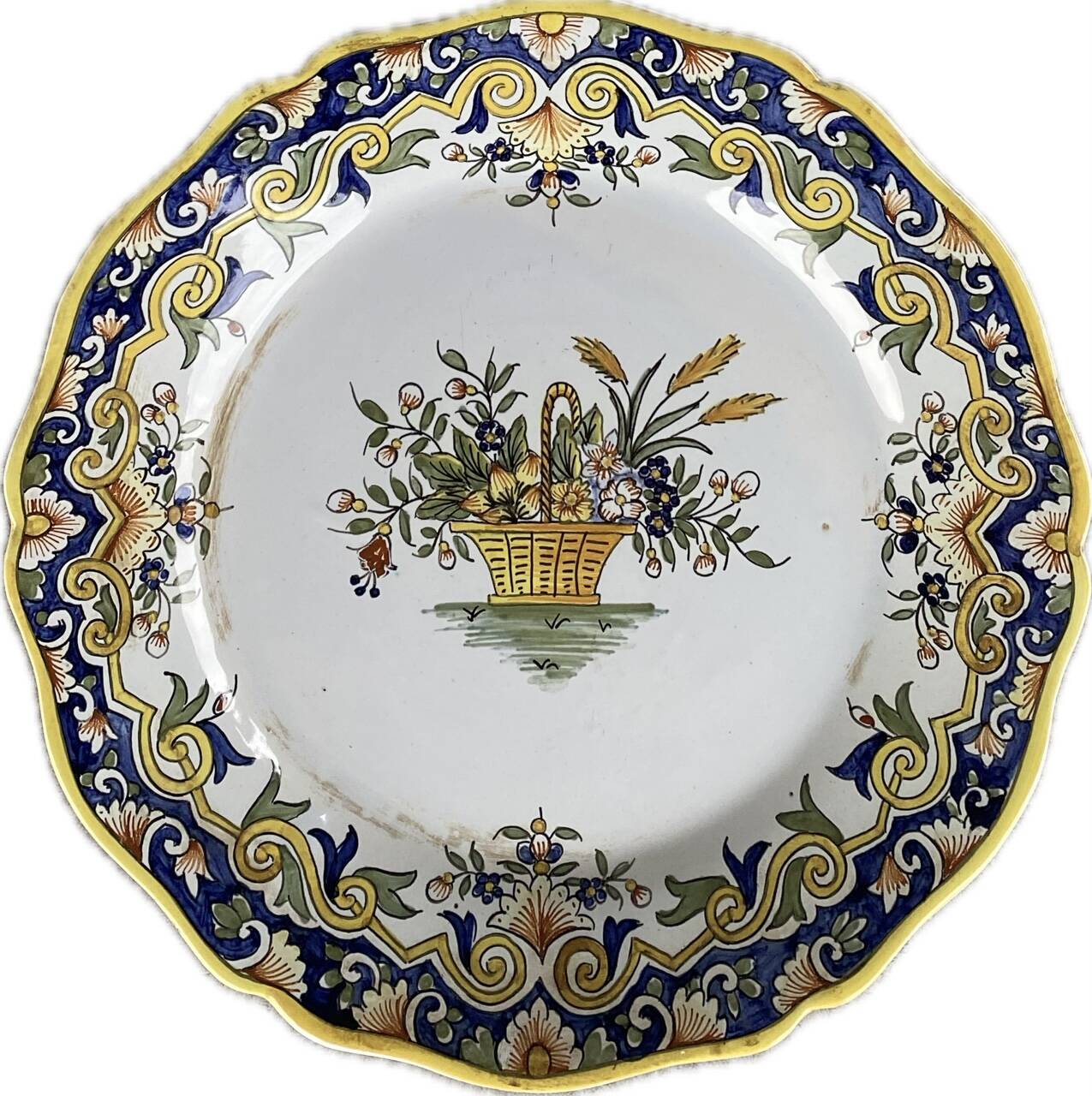 Lot de 2 assiettes décoratives en faïence de Desvres
