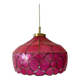 Suspension abat-jour vintage en nacre rose