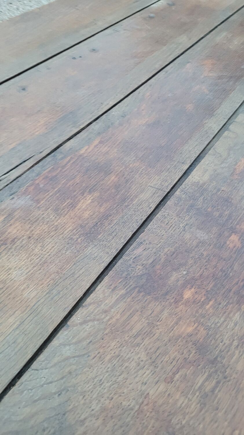 Burgundian oval farm table in 19th century solid oak with shutters - 1m93