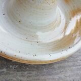 Pair of stoneware candle holders