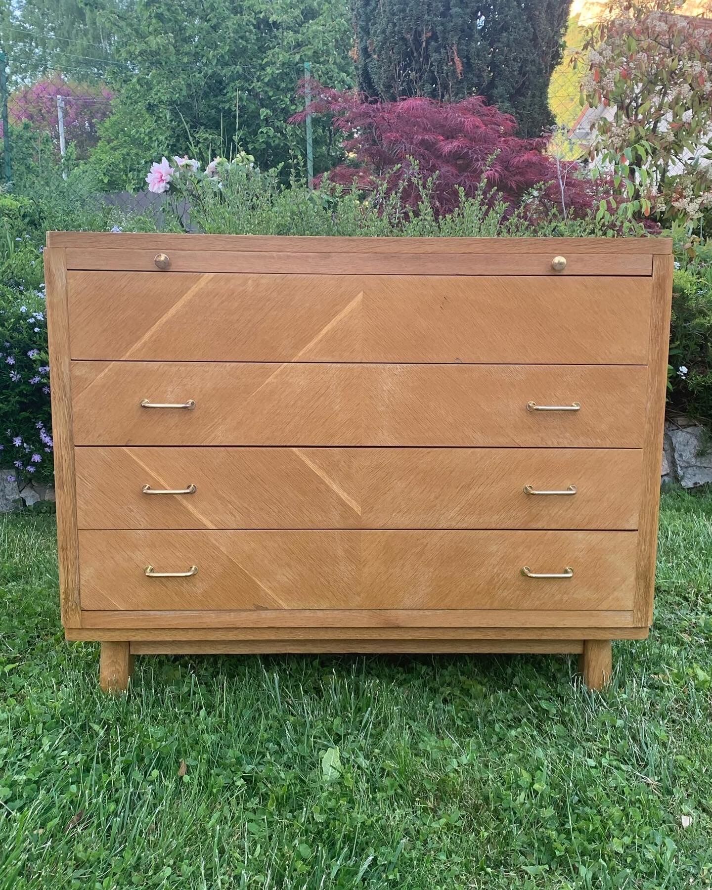 Dresser / dressing table vintage light wood 60s