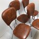 Set de 4 chaises formica et skai année 50