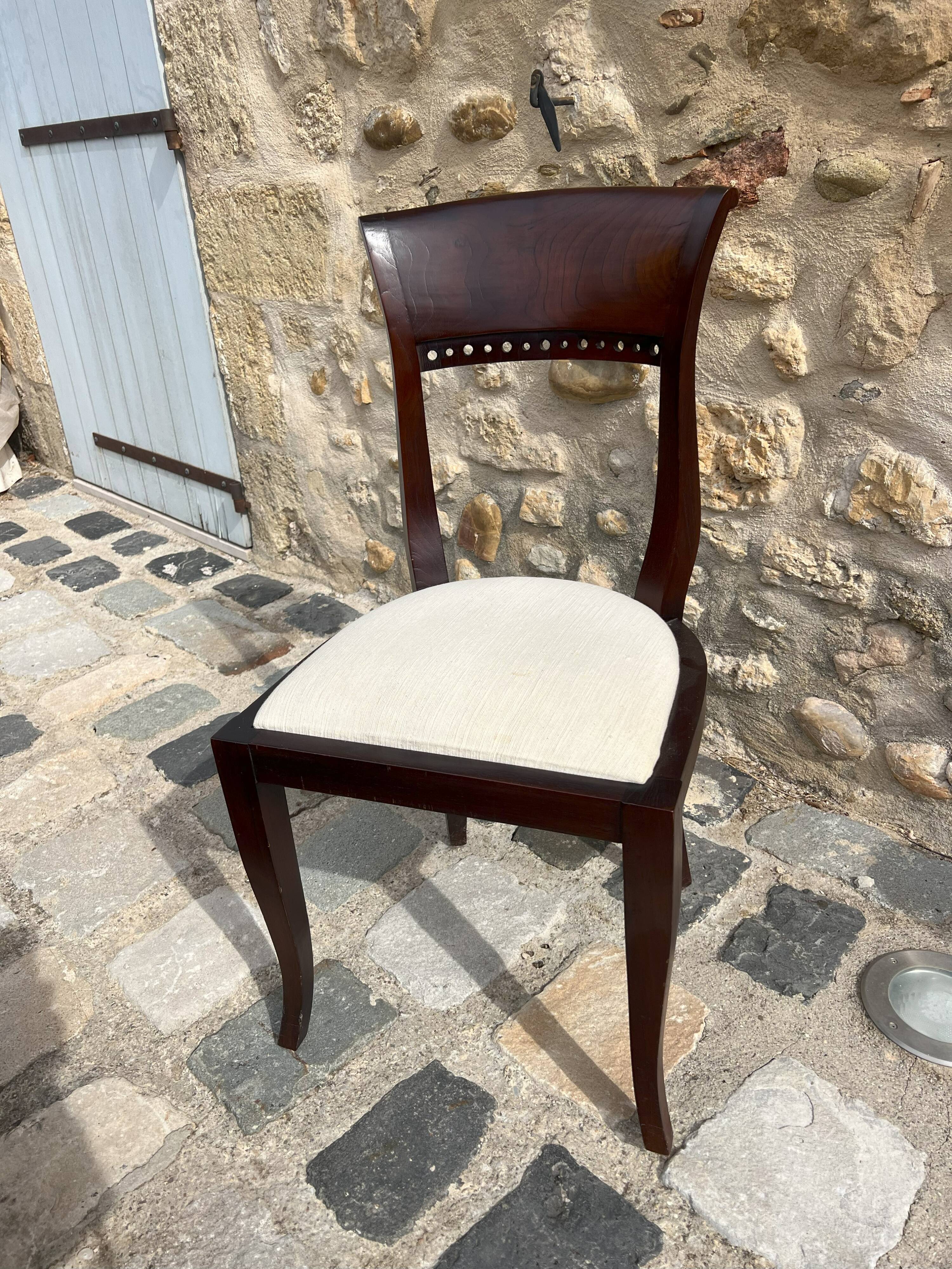 Set of 4 KIPAS mahogany chairs