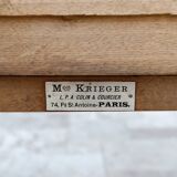 Dining room table by Maison Krieger, Art Nouveau, circa 1900, in solid oak