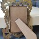 Antique/Rocaille/Louis XV Style Table Mirror. In silver-plated bronze