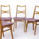 Lot de 4 chaises de salle à manger vintage, années 1960-1970, style allemand du milieu du siècle moderne, en hêtre