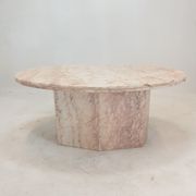 Italian marble oval coffee table, 1970's