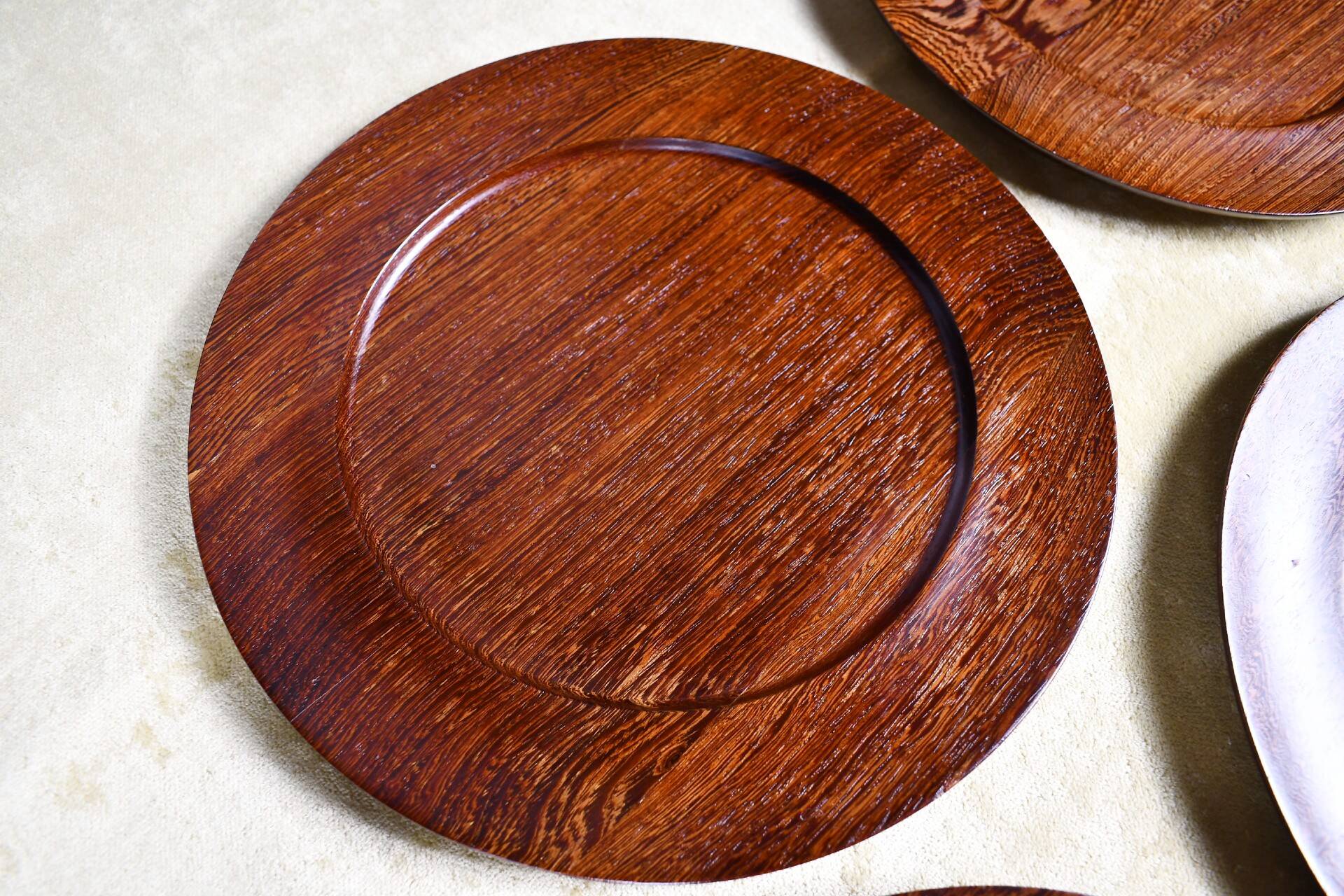 Solid Wengé cover plates by Hans Gustav Ehrenreich, Denmark. 1960s