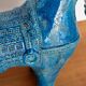 Blue Ceramic Horse Sculpture by Aldo Londi for Bitossi Fiorentino, 1960
